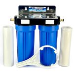 External Twin Water Filter System for Caravans Motor Homes and RVs with Ceramic Filter and Sediment 10 inch Filter Push On Hose Fittins